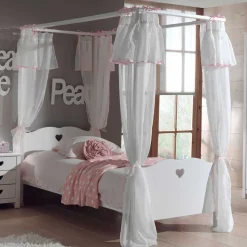 Jugendzimmer Möbel Set Grandory mit Himmelbett (dreiteilig)