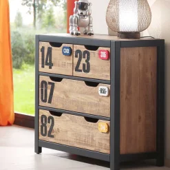 Jugendzimmermöbel Set Krefos aus Kiefer (vierteilig)