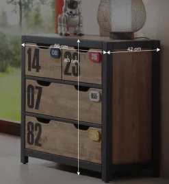 Jugendzimmermöbel Set Krefos aus Kiefer (vierteilig)