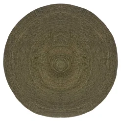 Jute Teppich in Oliv Grün - Pandoro