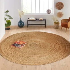 Jute Teppich in Rund - Uliano