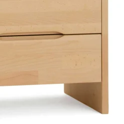 Kantige Nachtkommode aus Buche Miller Massivholz lackiert