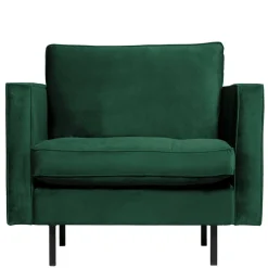Kantiger Polstersessel in Grün Velvet - Distroit