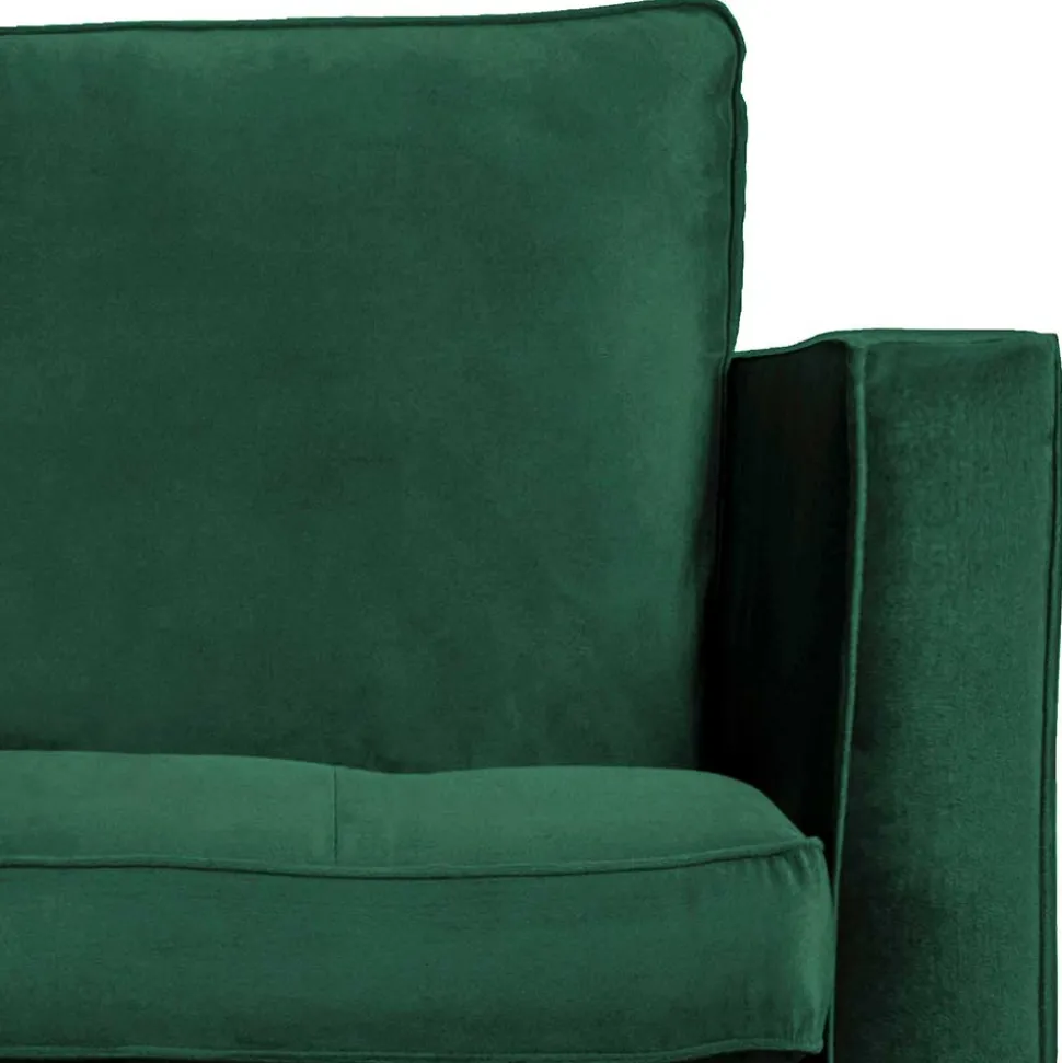 Kantiger Polstersessel in Grün Velvet - Distroit