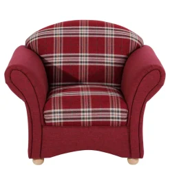 Karierter Sessel in Rot - Landhaus - Lyatea