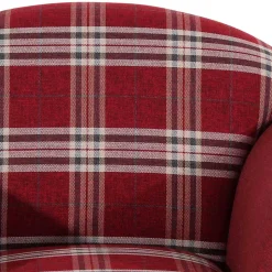 Karierter Sessel in Rot - Landhaus - Lyatea