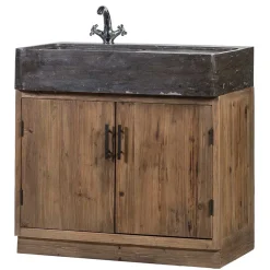 Küche Spülenschrank mit Stein Aufsatzbecken - Macsena