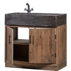 Küche Spülenschrank mit Stein Aufsatzbecken - Macsena