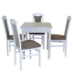 Küchen Essgruppe in Weiß - Erobica (fünfteilig)