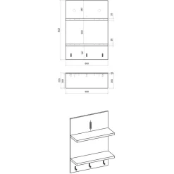Küchenausstattung Möbel-Set mit Insel - Garisa (sechsteilig)