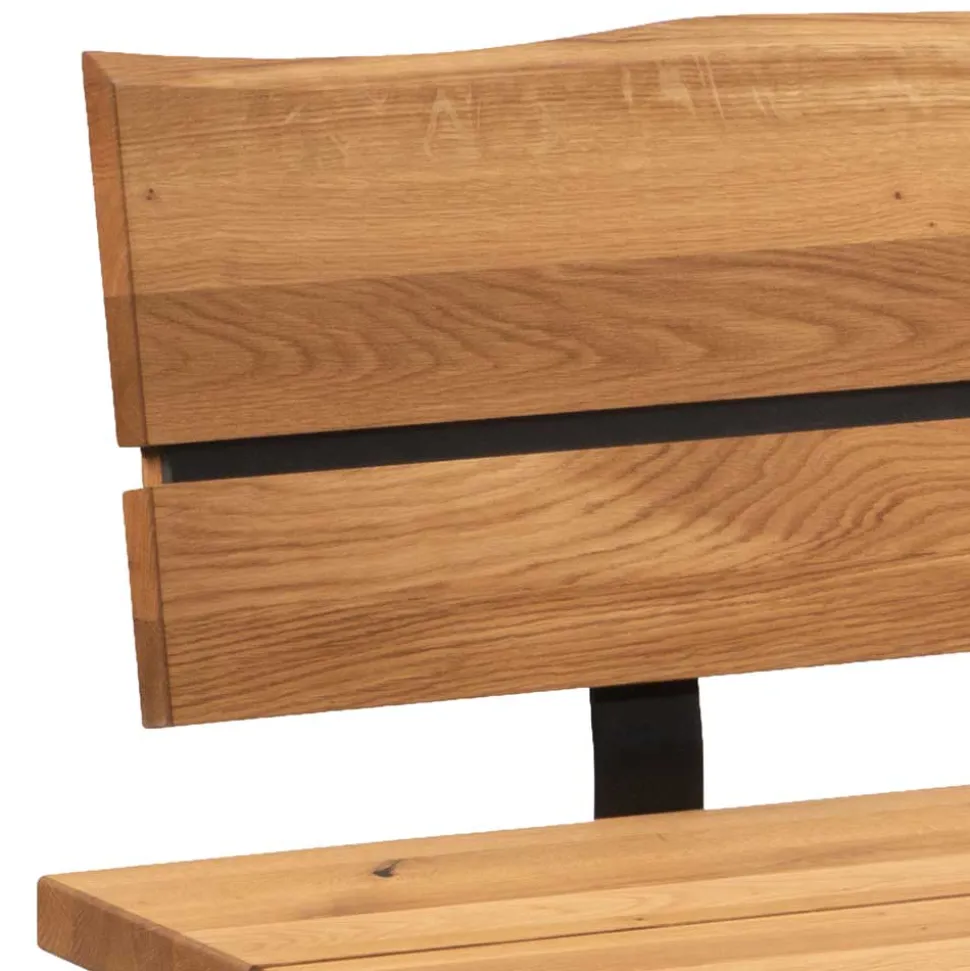 Küchenbank mit Rückenlehne aus Wildeiche - Piton