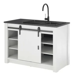 Küchenblock in Weiß mit Grau - Eture (dreiteilig)