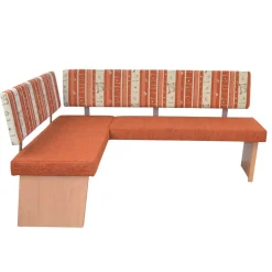 Küchen-Eckbank in Orange und Buche Natur - Nenya