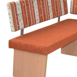 Küchen-Eckbank in Orange und Buche Natur - Nenya