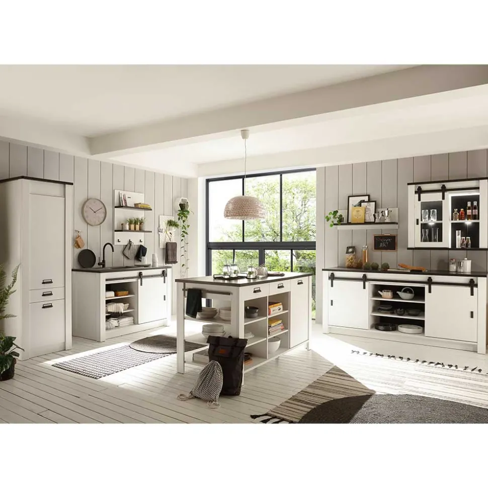 Kücheneinrichtung mit Insel - Eture (siebenteilig)