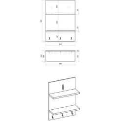 Kücheneinrichtung mit Insel - Eture (siebenteilig)
