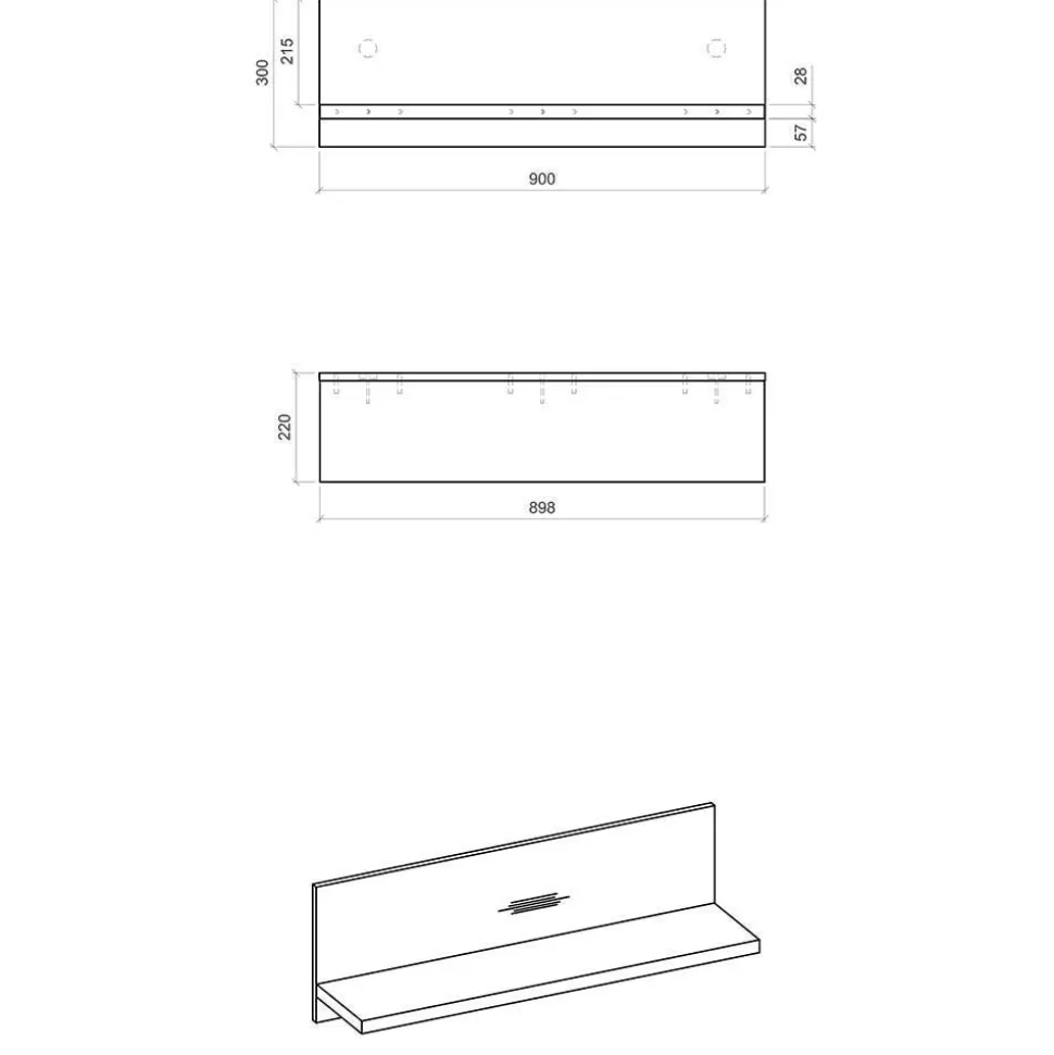 Kücheneinrichtung mit Insel - Eture (siebenteilig)