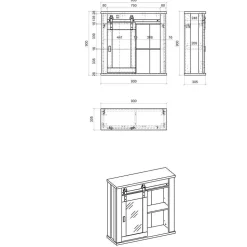 Kücheneinrichtung mit Insel - Eture (siebenteilig)