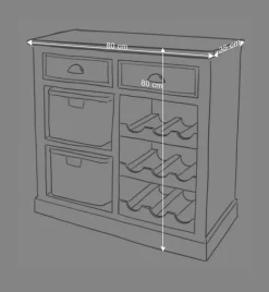 Küchenkommode Cultures mit Flaschenregal