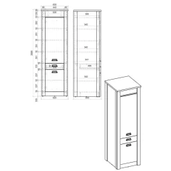 Küchenmöbel mit Insel Set - Eture (fünfteilig)