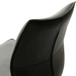 Küchenstuhl aus Leder und Edelstahl - Simael (2er Set)