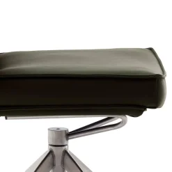 Küchenstuhl aus Leder und Edelstahl - Simael (2er Set)