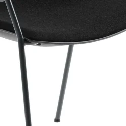 Küchenstuhl mit Armlehnen in Schwarz - Hilary