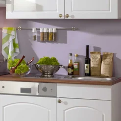 Küchenzeile Lore in Weiß Hochglanz (sechsteilig)