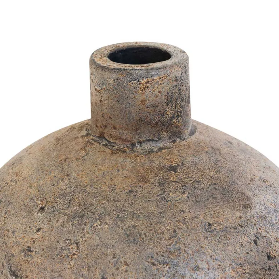 Keramik Blumenvase in Graubraun - Bombasti