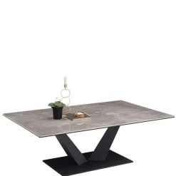 Keramik Wohnzimmertisch mit V Säulengestell - Ravela