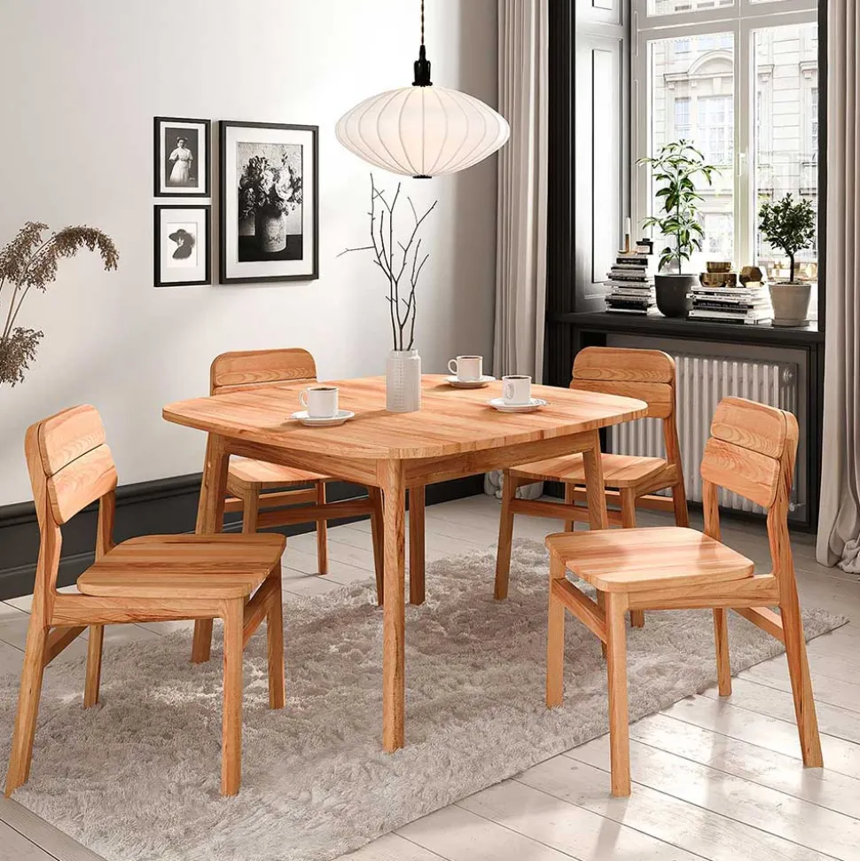 Kernbuche Esszimmertisch mit 90 cm Tiefe - Lana