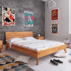 Kernbuche Holzbett in Überlänge 210 cm - Junola I