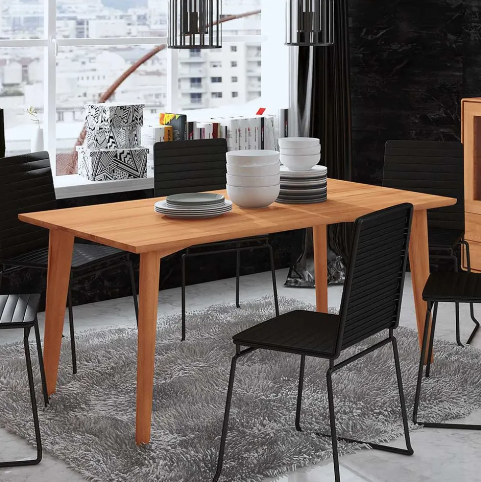 Kernbuche Holztisch mit 90 cm Breite - Junola