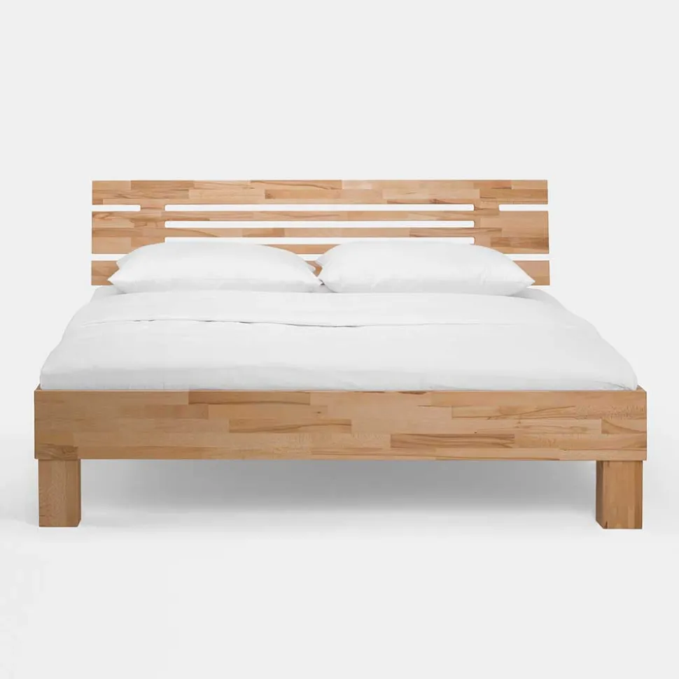 Kernbuche Massivholzbett Bevallia mit Nachttisch (zweiteilig)