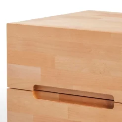 Kernbuche Nachtkommode Leoda mit 2 Soft Close Schubladen