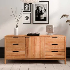 Kernbuche Sideboard mit sechs Schubladen - Lana