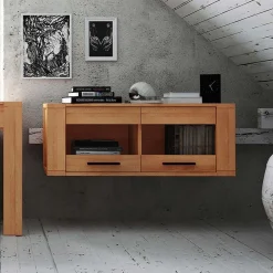 Kernbuche Wandvitrine Mosniak massiv geölt