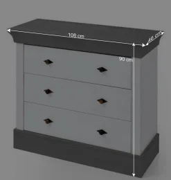 Kiefer Kinder Kommode auch mit Wickelaufsatz - Mirandesca