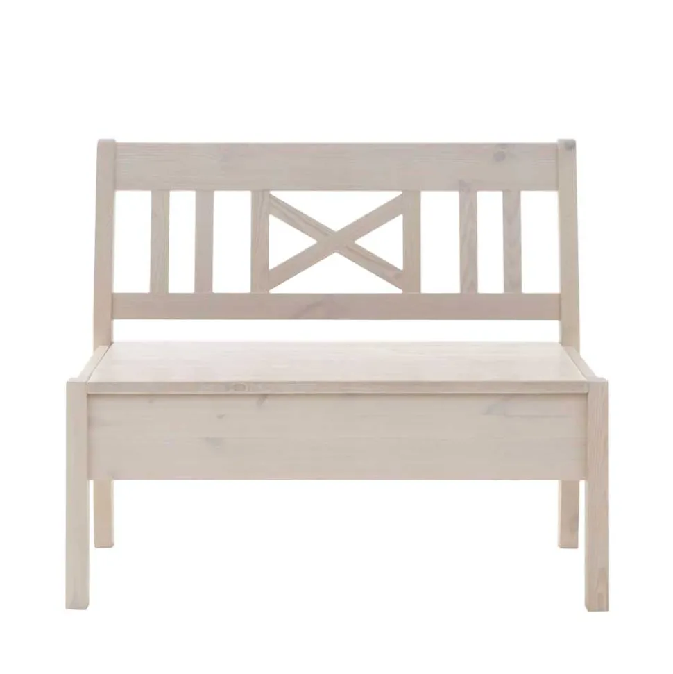 Kiefer Sitzbank Onesti mit Truhe