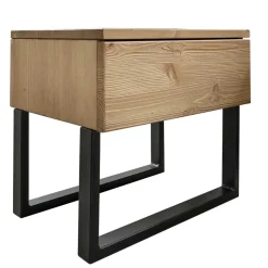 Kiefernholz Balkenbett mit LED Licht - Antina