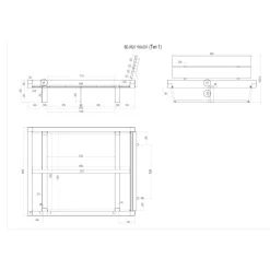 Kiefernholz Bett auf Kufen - Kalastania