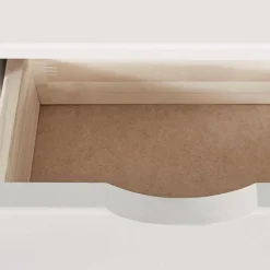 Kiefernholz Hochkommode in Weiß lackiert - Herania