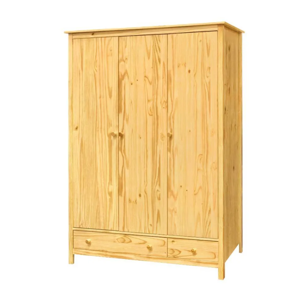 Kiefernholz Kleiderschrank massiv - Nastonia