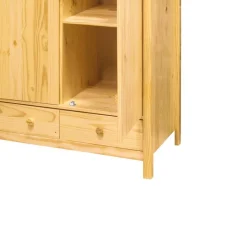 Kiefernholz Kleiderschrank massiv - Nastonia