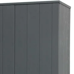 Kiefernholz Kleiderschrank in Grau dunkel - Isnos I