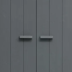 Kiefernholz Kleiderschrank in Grau dunkel - Isnos I