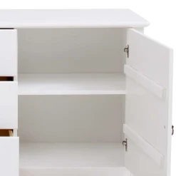 Kiefernholz Kommode in Weiß lackiert - Velriva I