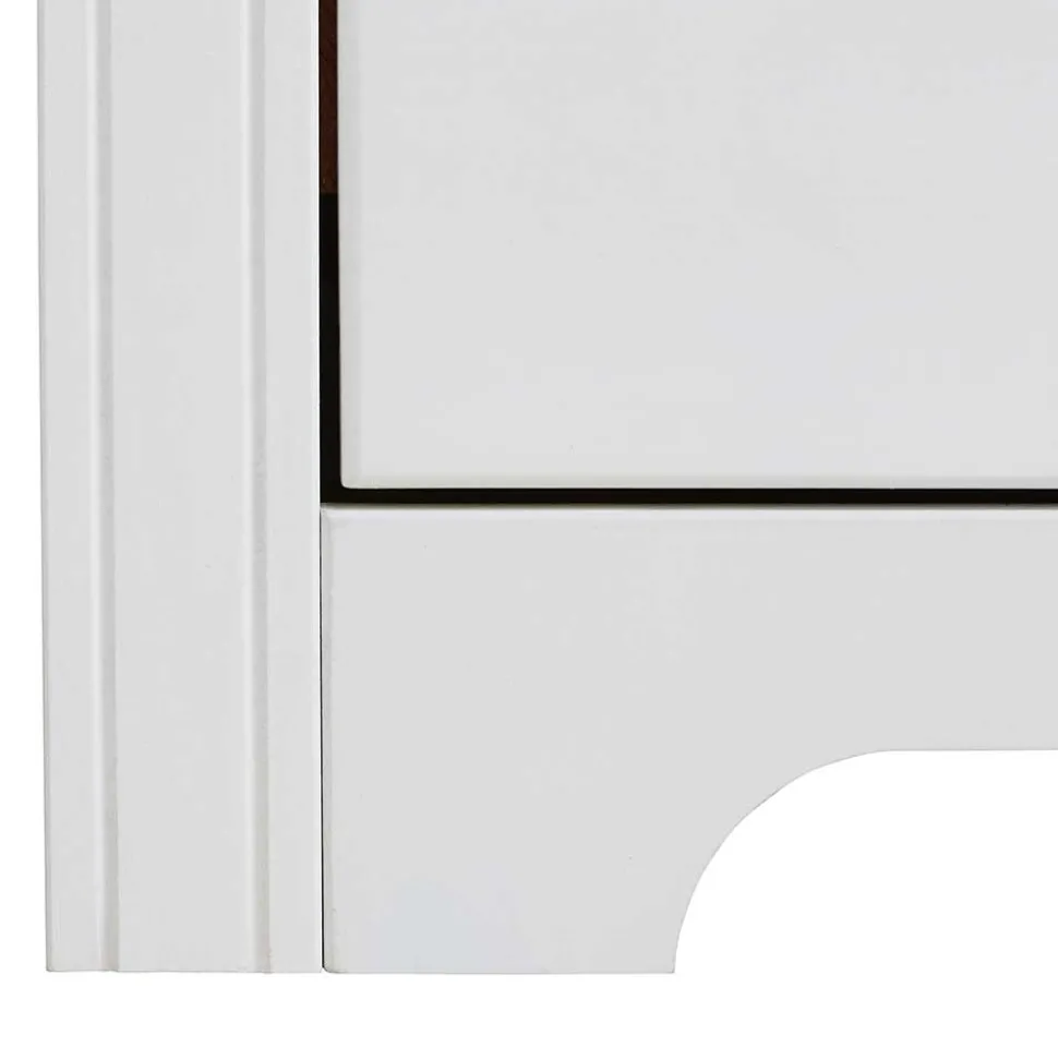 Kiefernholz Kommode in Weiß lackiert - Velriva I