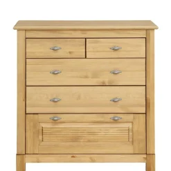 Kiefernholz Kommode mit Metallgriffen - Lavronica