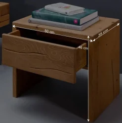 Kiefernholz Nachtkonsole mit Schublade - Duane